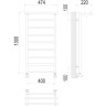 Полотенцесушитель TERMINUS КОНТУР с/п П9 400х1000 4670078529732